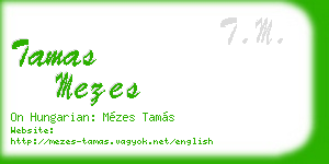 tamas mezes business card