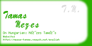 tamas mezes business card